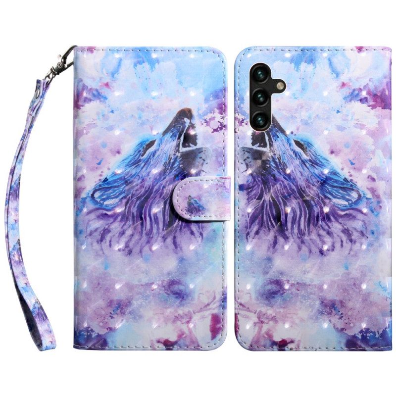 Folio Cover Samsung Galaxy A13 5G / A04s Lupo Dell'acquerello