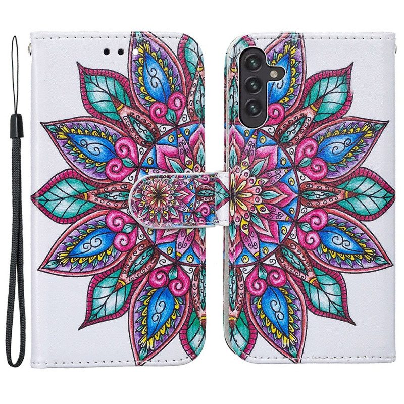 Folio Cover Samsung Galaxy A13 5G / A04s Mandala Disegnato