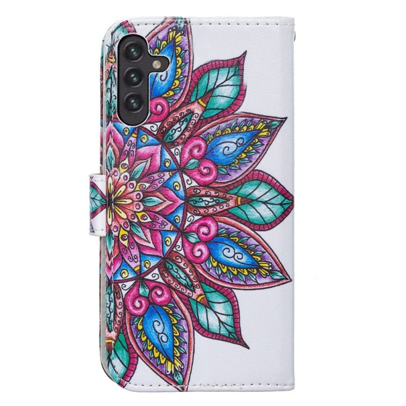 Folio Cover Samsung Galaxy A13 5G / A04s Mandala Disegnato