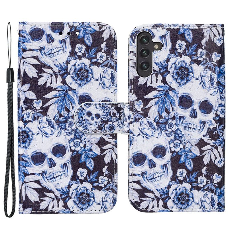 Folio Cover Samsung Galaxy A13 5G / A04s Teschi Retrò