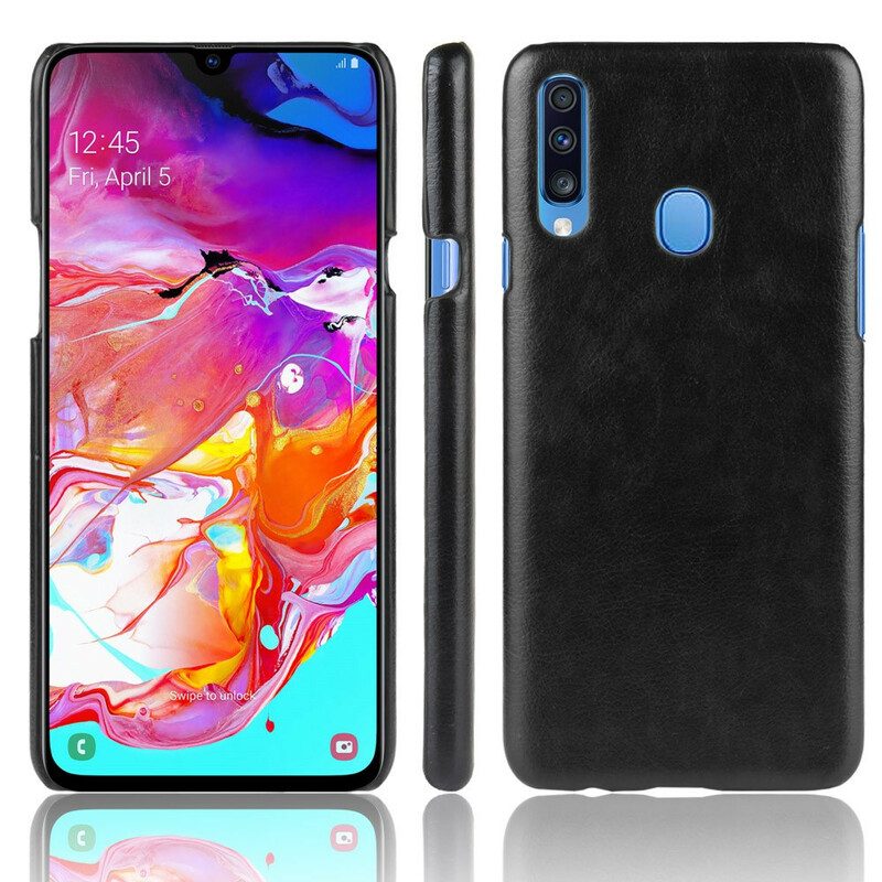 Cover Samsung Galaxy A20s Effetto Pelle Litchi