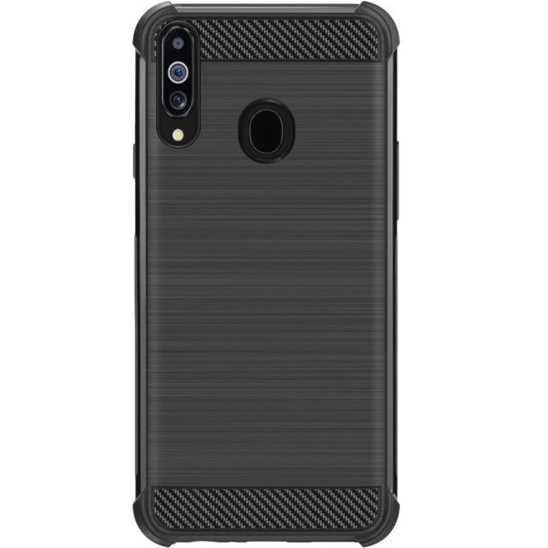 Cover Samsung Galaxy A20s Imak Serie Vega Fibra Di Carbonio Spazzolato