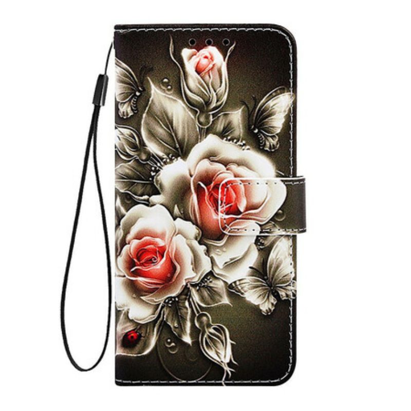 Custodia in pelle Samsung Galaxy A20s Rose D'oro