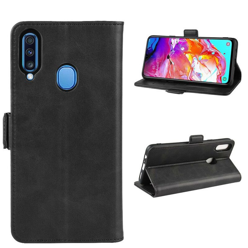 Folio Cover Samsung Galaxy A20s Custodia in pelle Doppio Lembo