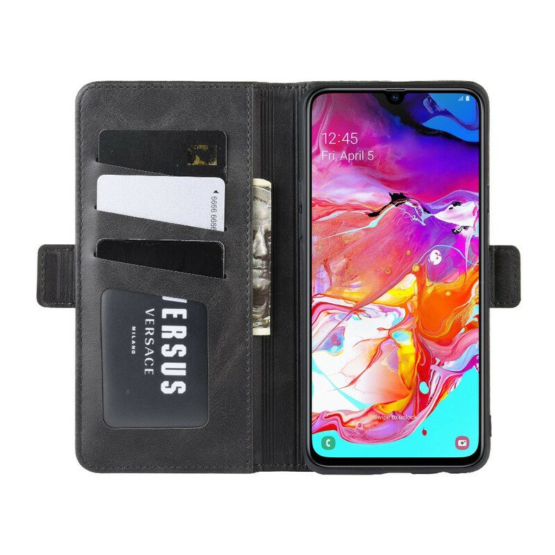 Folio Cover Samsung Galaxy A20s Custodia in pelle Doppio Lembo