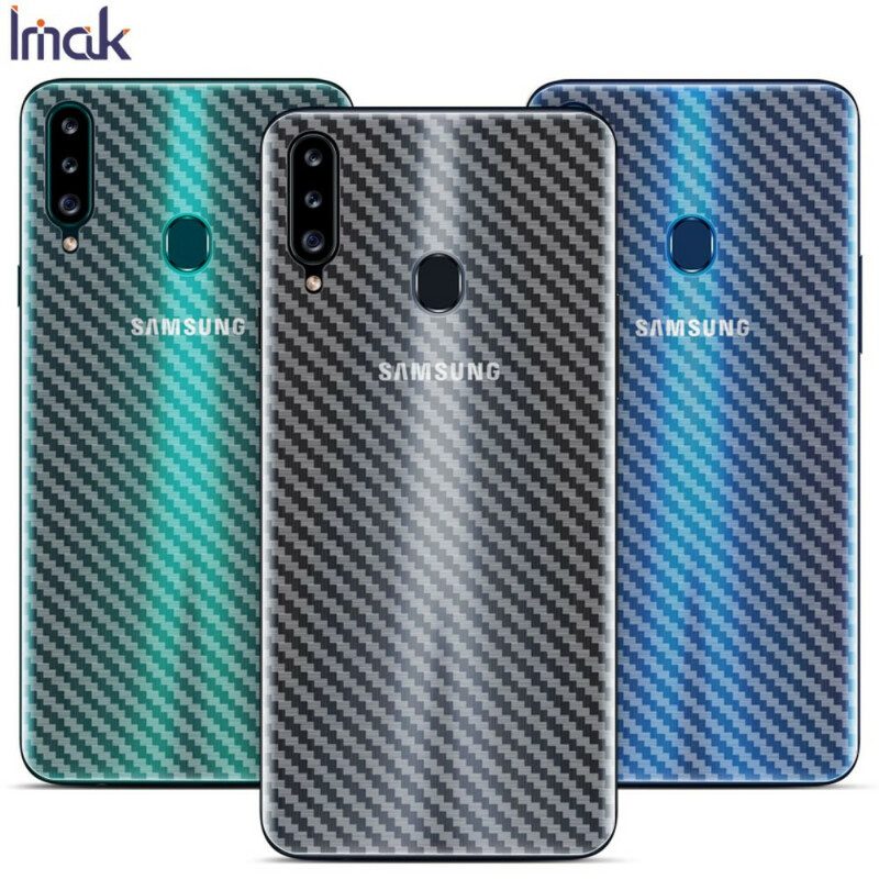 Pellicola Protezione Schiena Per Samsung Galaxy A20S Style Carbon Imak