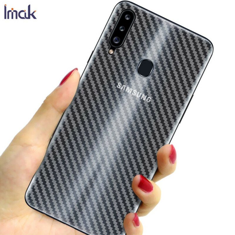 Pellicola Protezione Schiena Per Samsung Galaxy A20S Style Carbon Imak