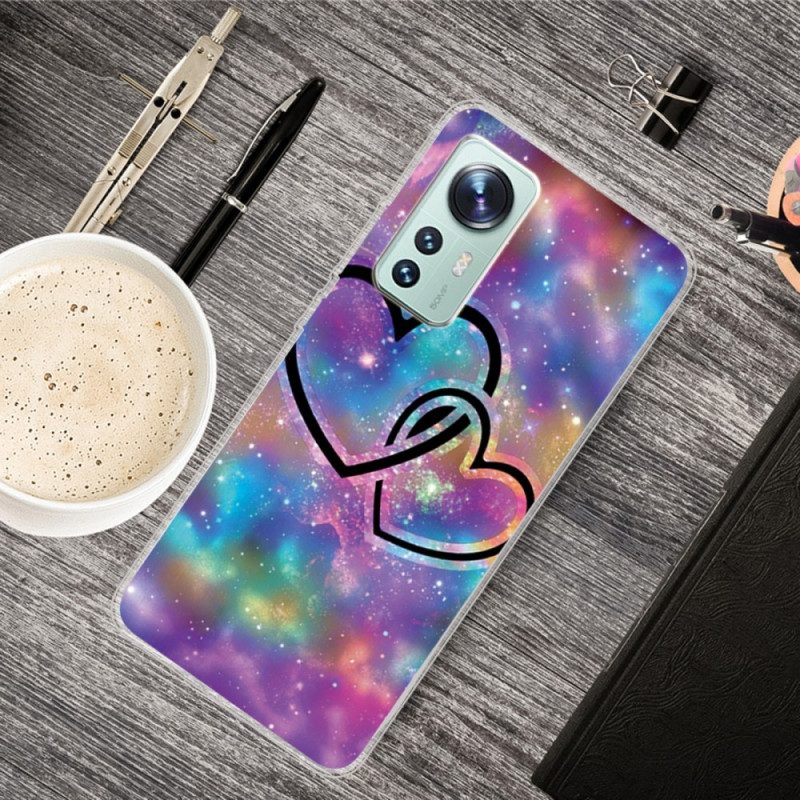 Cover Xiaomi 12 Pro Cuori In Silicone