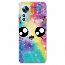 Cover Xiaomi 12 Pro Decorazione Gatto In Silicone