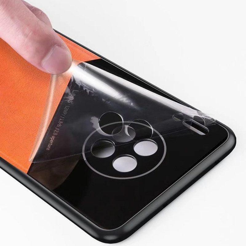 Cover Xiaomi 12 Pro Effetto Pelle Magnetica