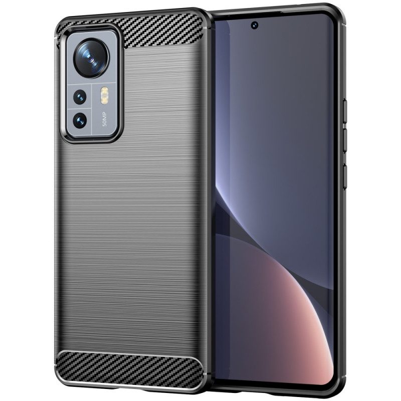 Cover Xiaomi 12 Pro Fibra Di Carbonio Spazzolata