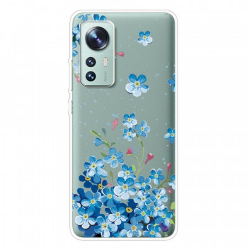 Cover Xiaomi 12 Pro Fiori Blu