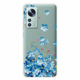 Cover Xiaomi 12 Pro Fiori Blu