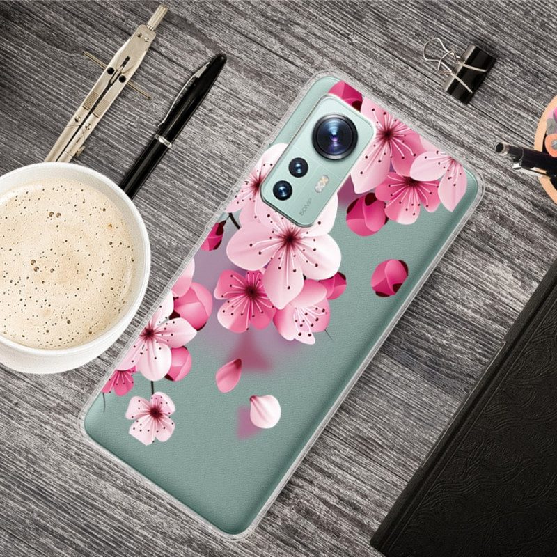 Cover Xiaomi 12 Pro Fiori Di Rosa In Silicone