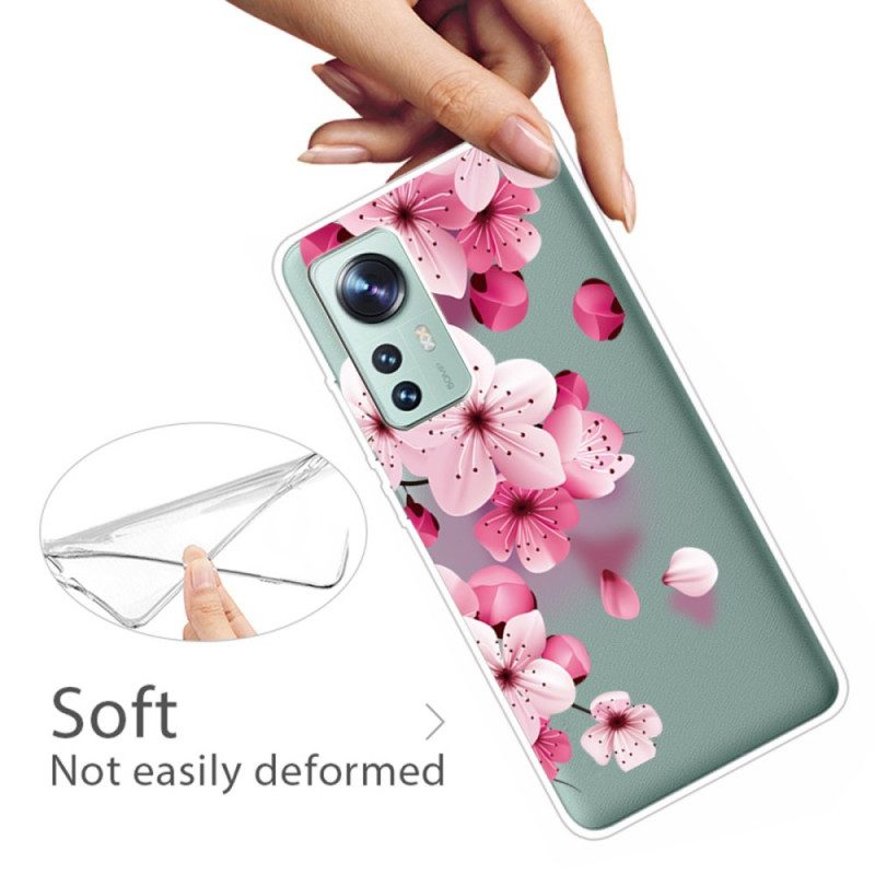 Cover Xiaomi 12 Pro Fiori Di Rosa In Silicone