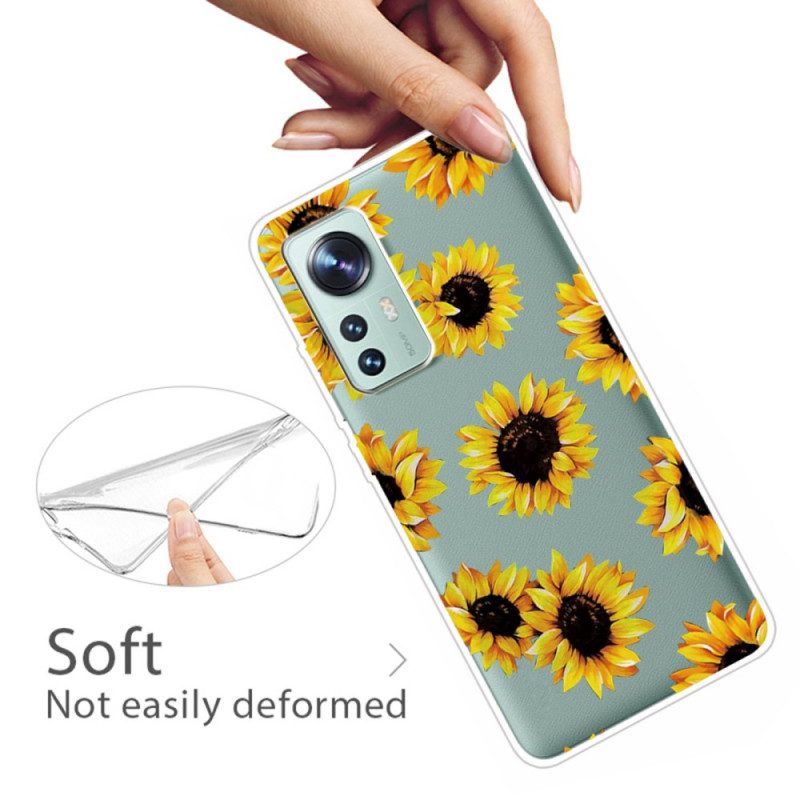 Cover Xiaomi 12 Pro Girasoli In Silicone