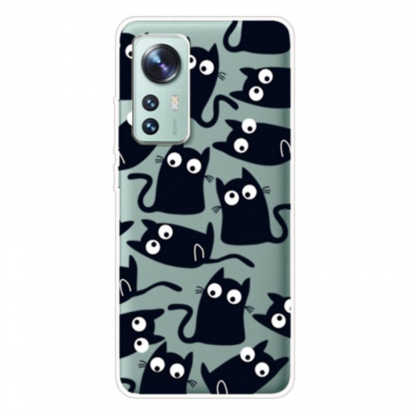 Cover Xiaomi 12 Pro Piccoli Gatti In Silicone