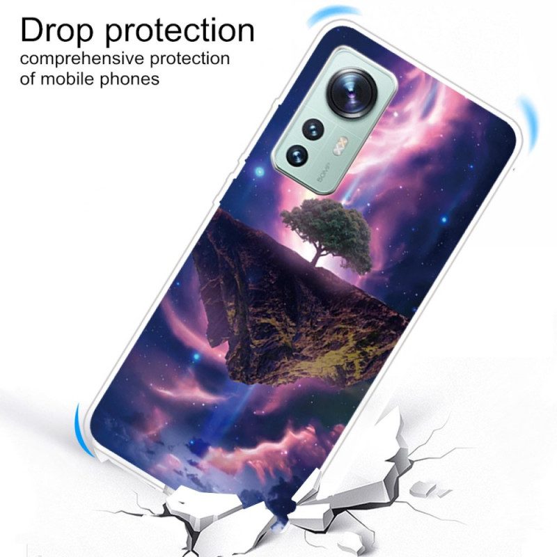 Cover Xiaomi 12 Pro Silicone Dell'albero Splendente