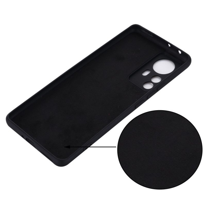 Cover Xiaomi 12 Pro Silicone Liquido Con Cordino