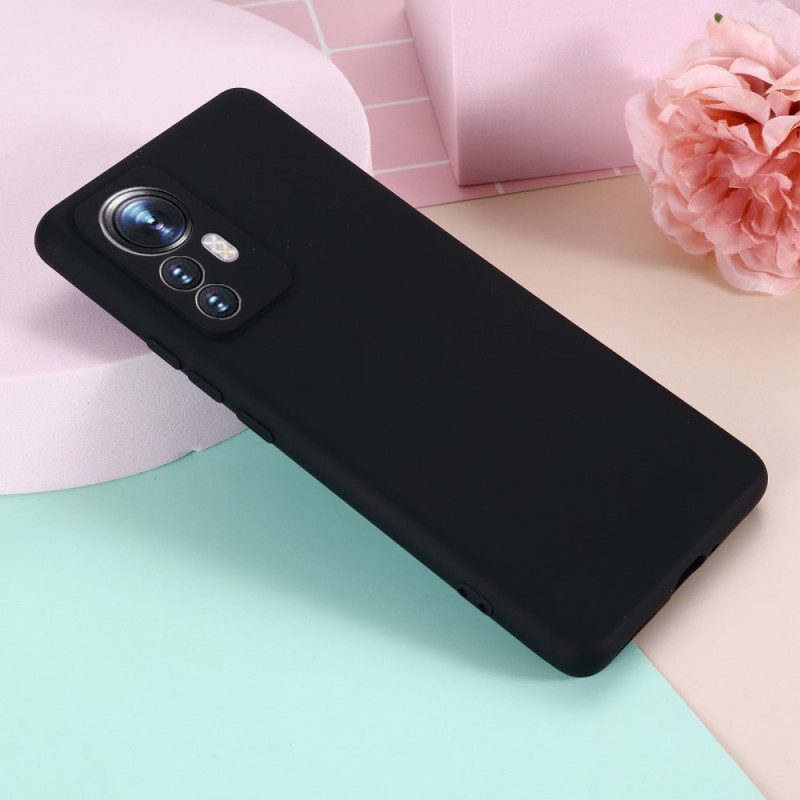 Cover Xiaomi 12 Pro Silicone Liquido Con Cordino