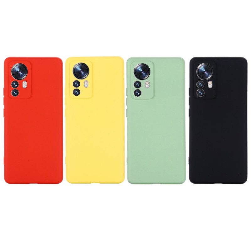 Cover Xiaomi 12 Pro Silicone Liquido Con Cordino