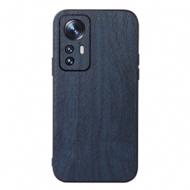 Cover Xiaomi 12 Pro Stile Pelle Effetto Legno