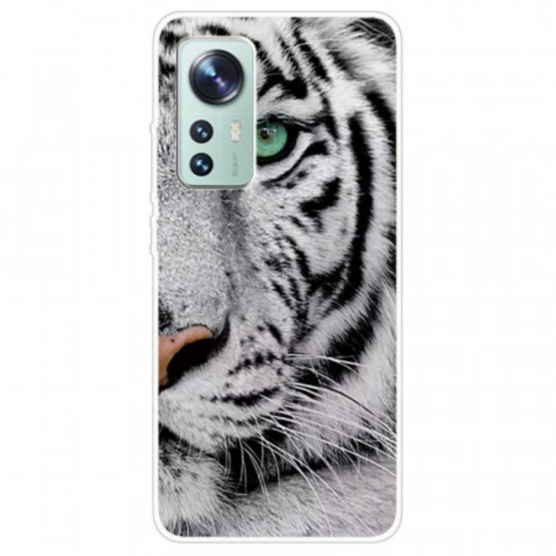 Cover Xiaomi 12 Pro Tigre Bianca