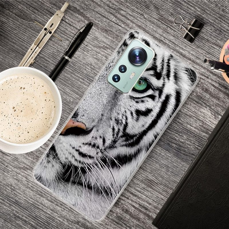 Cover Xiaomi 12 Pro Tigre Bianca