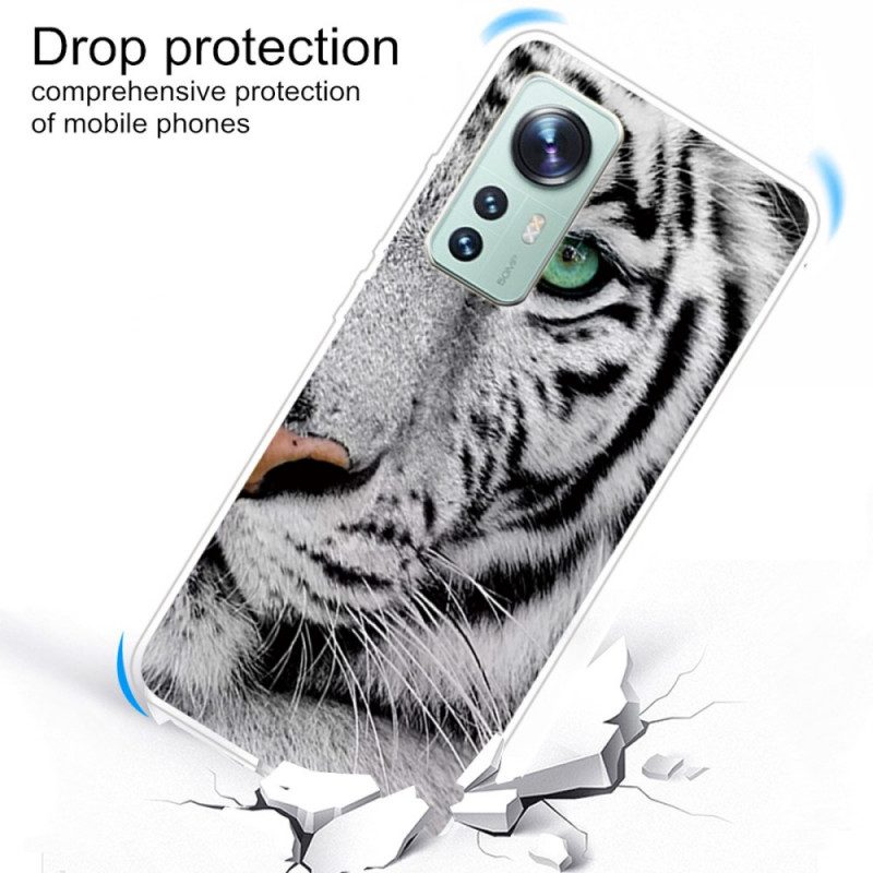 Cover Xiaomi 12 Pro Tigre Bianca