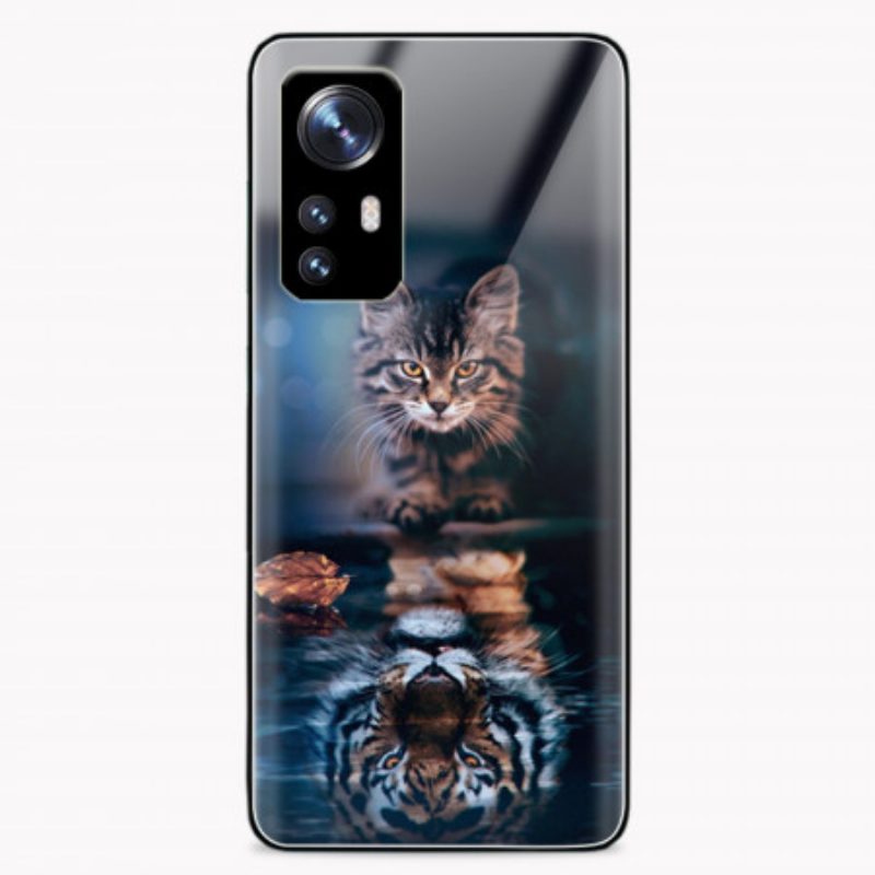 Cover Xiaomi 12 Pro Vetro Temperato Gatto Vigile