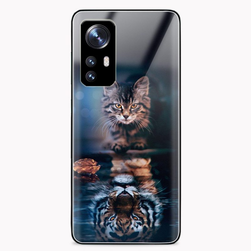 Cover Xiaomi 12 Pro Vetro Temperato Gatto Vigile