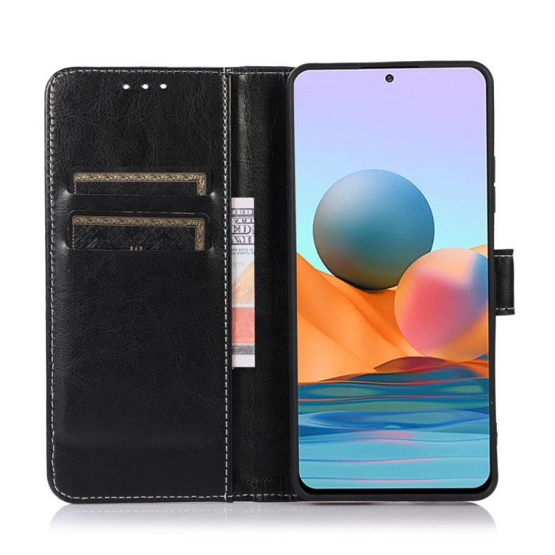 Custodia in pelle Xiaomi 12 Pro Effetto Pelle Couture