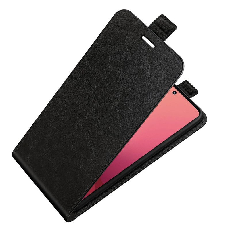 Custodia in pelle Xiaomi 12 Pro Folio Cover Ribalta Verticale Effetto Pelle