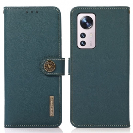 Custodia in pelle Xiaomi 12 Pro Khazneh Rfid In Vera Pelle