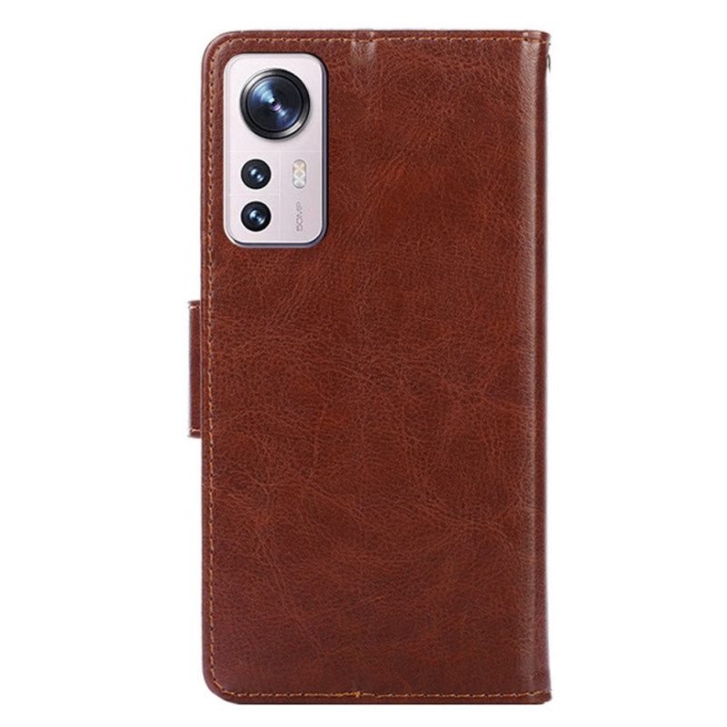 Custodia in pelle Xiaomi 12 Pro Stile Vintage In Pelle