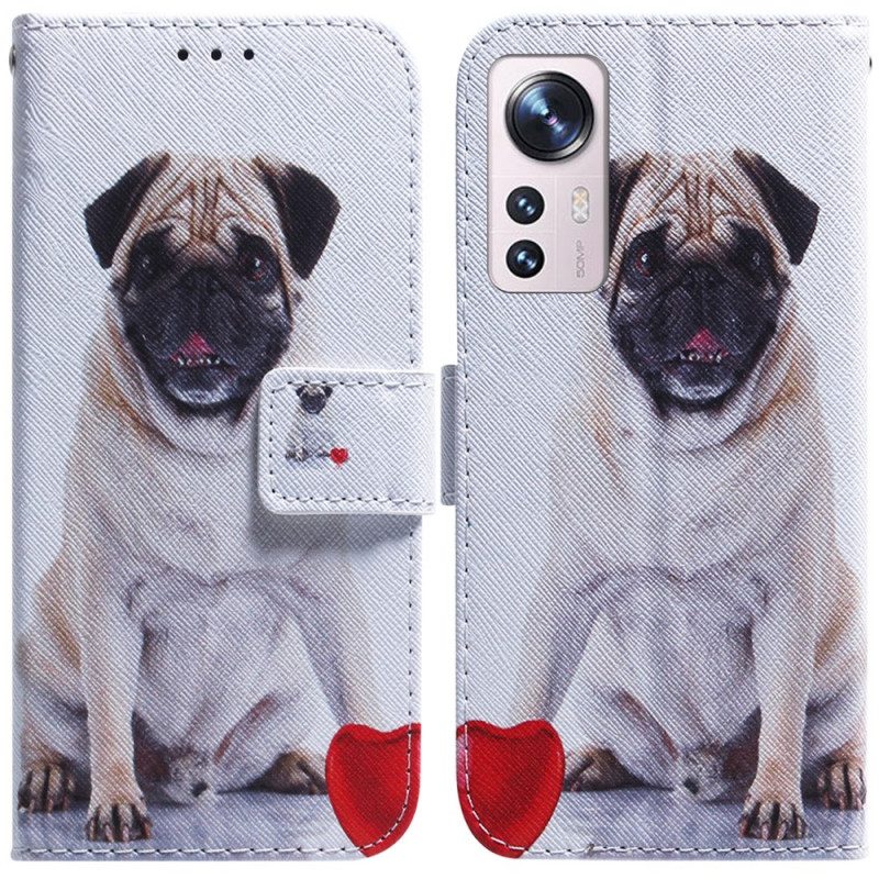 Folio Cover Xiaomi 12 Pro Cane Carlino