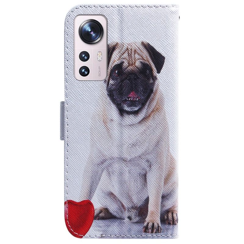 Folio Cover Xiaomi 12 Pro Cane Carlino