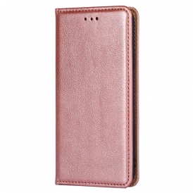 Folio Cover Xiaomi 12 Pro Custodia in pelle Cuciture In Ecopelle