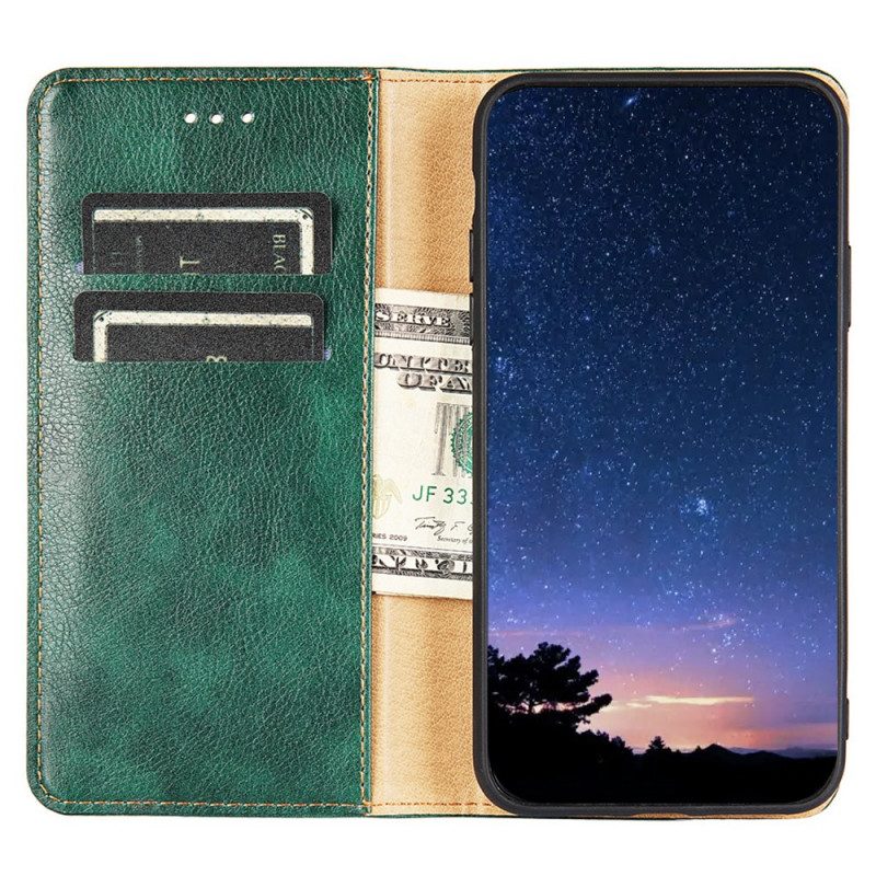 Folio Cover Xiaomi 12 Pro Custodia in pelle Cuciture In Ecopelle