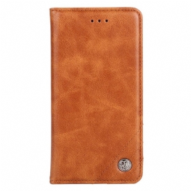 Folio Cover Xiaomi 12 Pro Custodia in pelle Rivetto In Pelle Stile