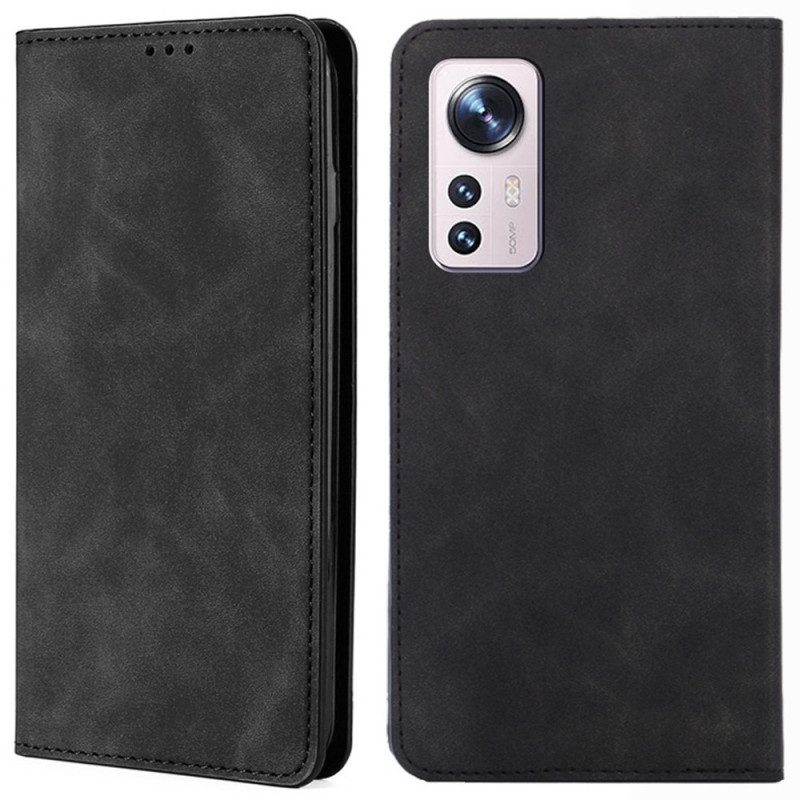 Folio Cover Xiaomi 12 Pro Custodia in pelle Sensazione Sulla Pelle