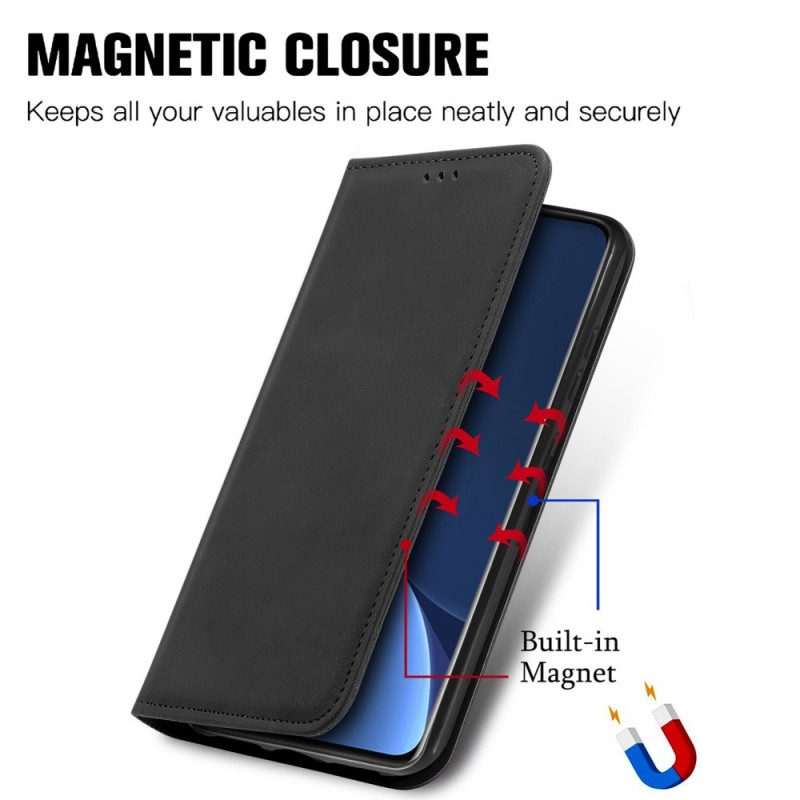 Folio Cover Xiaomi 12 Pro Custodia in pelle Sensazione Sulla Pelle