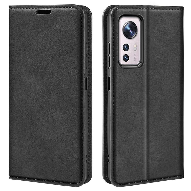 Folio Cover Xiaomi 12 Pro Custodia in pelle Tocco Di Pelle