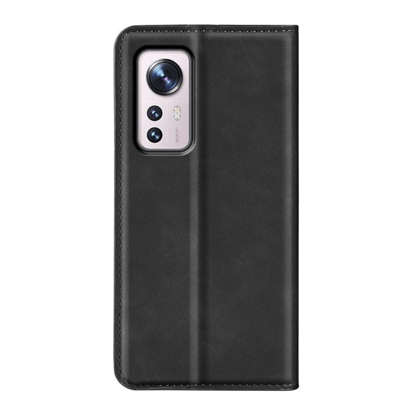 Folio Cover Xiaomi 12 Pro Custodia in pelle Tocco Di Pelle