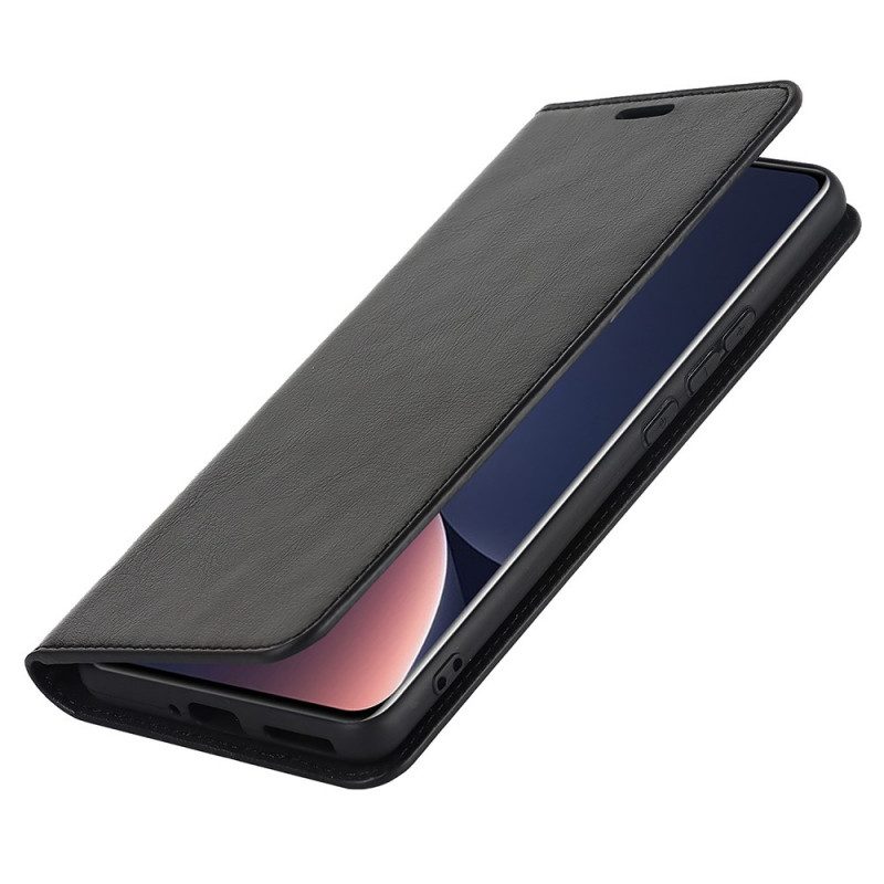 Folio Cover Xiaomi 12 Pro Custodia in pelle Pelle Vera