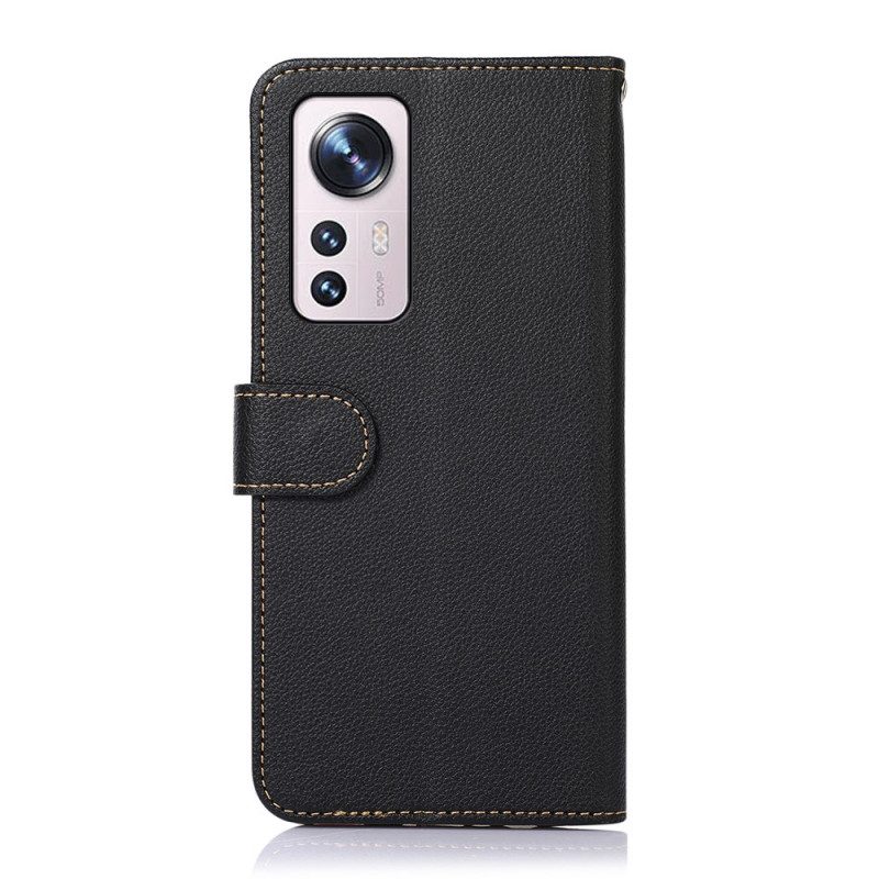 Folio Cover Xiaomi 12 Pro Lychee Style Rfid Khazneh