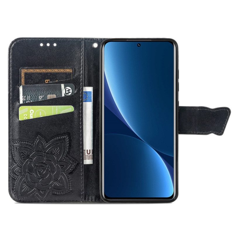 Folio Cover Xiaomi 12 Pro Mezza Farfalla