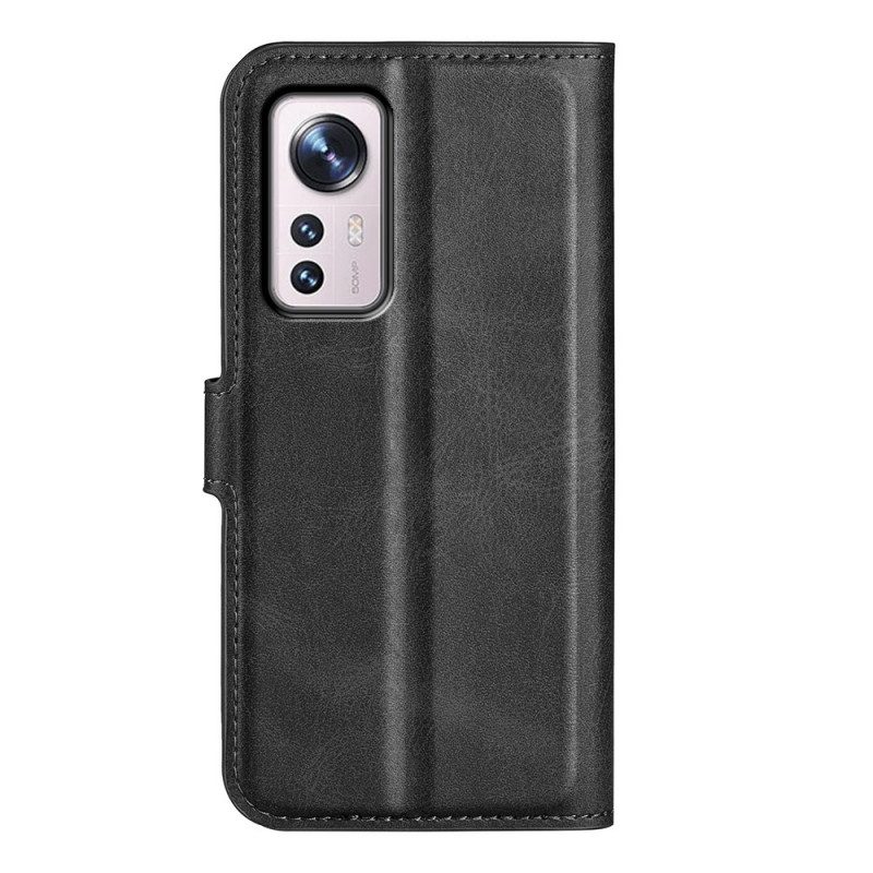 Folio Cover Xiaomi 12 Pro Struttura In Pelle