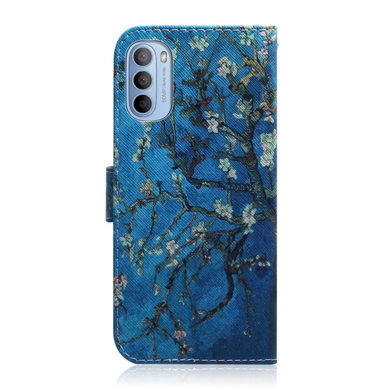 Custodia in pelle Moto G41 / G31 Albero In Fiore