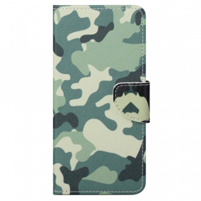 Custodia in pelle Moto G41 / G31 Camuffamento Militare